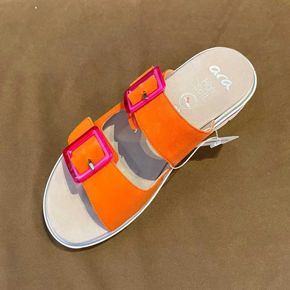 Ara - Marbella Slide (12-21011-18) Poppy - Multiple Sizes (NEW W/ BOX) - Picture 2 of 3